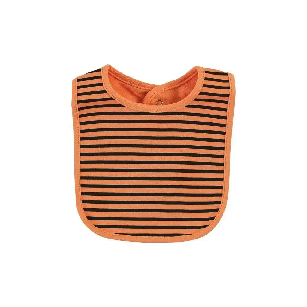 Hudson Baby Unisex Baby Cotton Bib & Headband or Caps Set Pumpkin One Size 0-6M